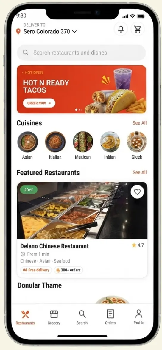 VapVap Eats app home screen